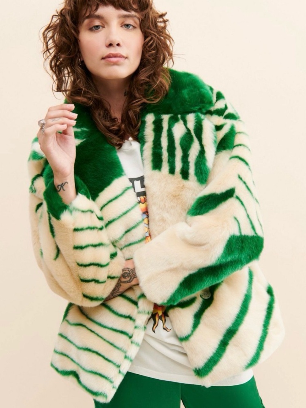 Free people Jakke Rita Faux Fur Jacket size 2 xs